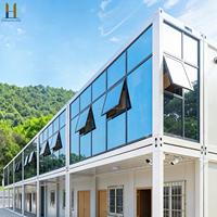 [Espace de travail moderne] Bureau modulaire en verre de 20 pieds pour les équipes de gestion de chantier, maison-conteneur étanche Zhonghuan Living