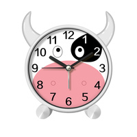 Grenouille dessin animé enfants petit Quartz analogique réveil avec Radio pour chambre étudiants silencieux horloge de bureau en gros