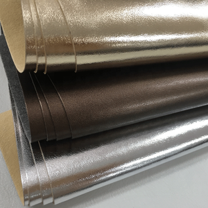 闪光金属发光 nappa <span class=keywords><strong>PU</strong></span> 合成皮革面料用于鞋衬 - Product Image 1
