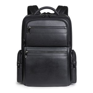 Zaino Casual da Uomo in Vera Pelle Grande Capacità con Chiusura a Cerniera, Fodera Speciale in PVC, Zaino per Computer in Pelle Bovina - Product Image 2