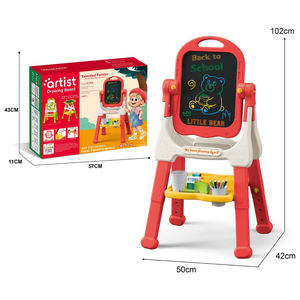 กระดานวาดภาพ LCD ปรับระดับความสูงได้ 2 in 1 แบบสองด้าน พลิกกลับได้ พร้อมตัวอักษร ตัวเลข สัญลักษณ์ทางคณิตศาสตร์ ของเล่นเสริมพัฒนาการสำหรับเด็ก เป็นของขวัญ - Product Image 6