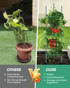 Cadre d'escalade en plastique de 16 à 48 pouces réglable en hauteur pour la croissance des légumes Support triangulaire pour plantes agricoles en plein air - Product Image 3