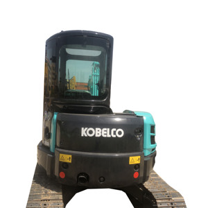 Mini-excavatrice sur chenilles d'occasion Kobelco SK55SR 5T, engin de terrassement avec composants de moteur, boîte de vitesses et engrenages - Product Image 1