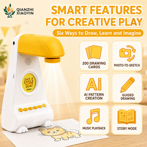 Doodle Beam T100 Projecteur de <span class=keywords><strong>Dessin</strong></span> Intelligent pour Enfants, Animaux IA, Nature, Photo-à-Sketch, 200 Cartes, 6 Modes, Musique, Histoires, 4000mAh Type-C - Product Image 5