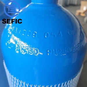 Cilindro médico de oxígeno sin costura Sific Portable 10l 150bar con mango azul y válvula - Product Image 5