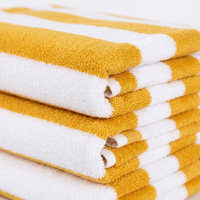 Hotel Grade Spa Quality 100% Cotton Fluffy Bath Towel Stripe Oversized Ultra Soft Absorbent