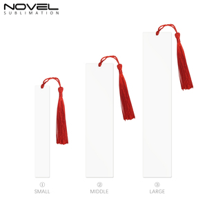 Nouvelle tendance en métal de transfert de chaleur en aluminium bricolage signet avec trou et glands colorés pour artisanat Sublimation signet vierge - Product Image 2