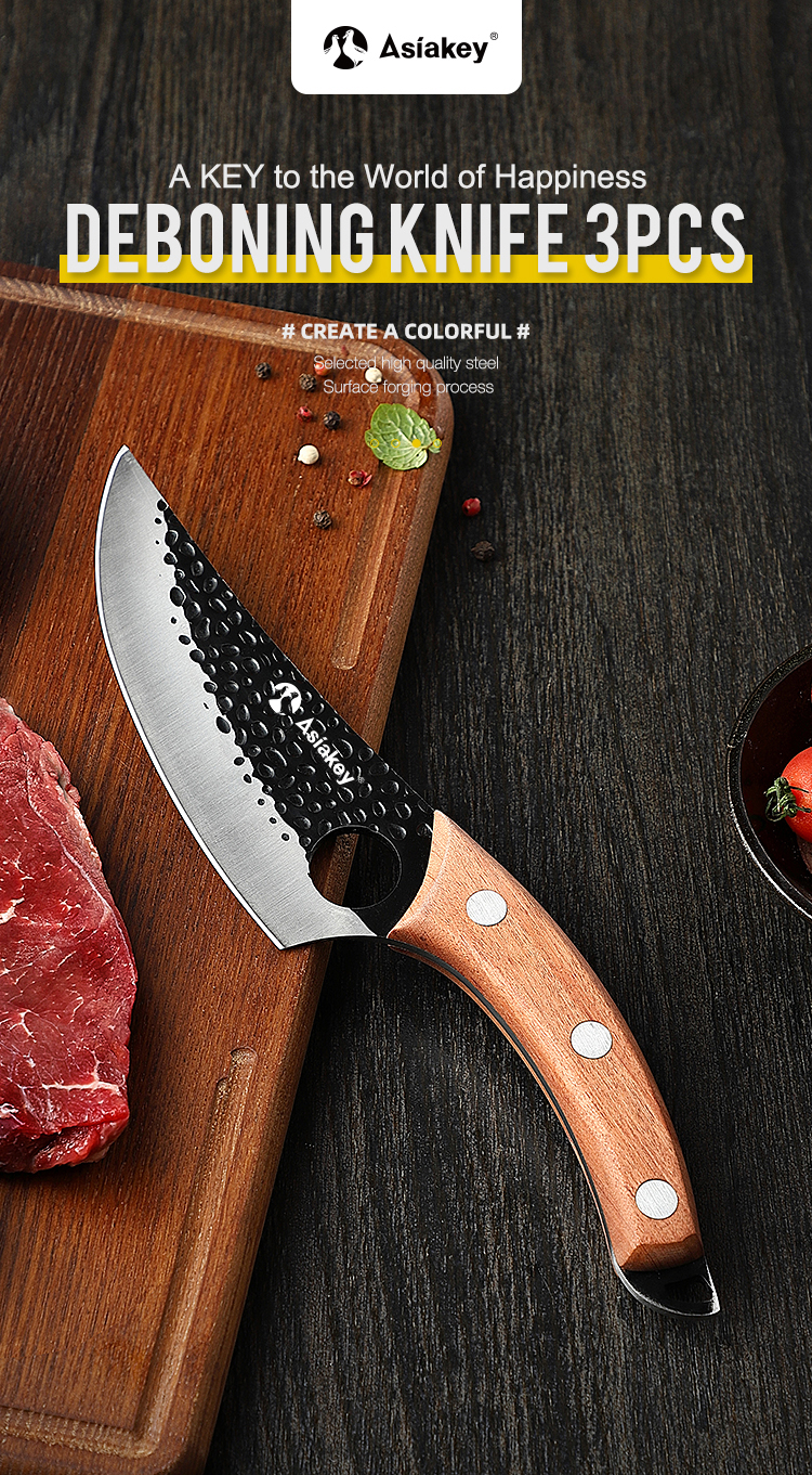 Huusk Couteau Viking, Couteaux De Chef Forgés à La Main, Couteaux à Désosser Pleine Soie Avec Fourreau, Couperet à Viande Japonais, Couteau De Cuisine Japonais, Couteau D'homme Des Cavernes Pour La