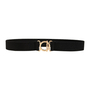 Nouvelle <span class=keywords><strong>ceinture</strong></span> décorative élégante pour <span class=keywords><strong>femme</strong></span>, style simple, élastique, <span class=keywords><strong>large</strong></span>, pour la taille, avec boucle en alliage doré, tendance - Product Image 5