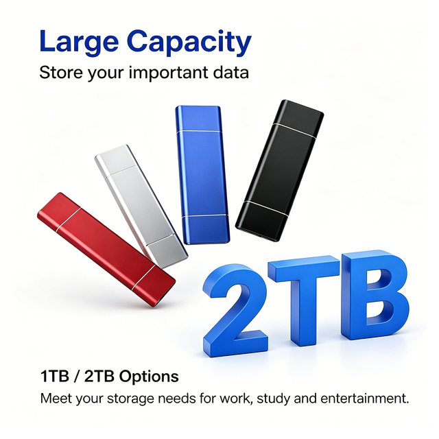 Wholesale USB 3.2 Hard Disk Storage with Type-C OEM Logo 1TB 2TB Data SSD Gen 2 Custom External Portable Solid Sate Hard Drive