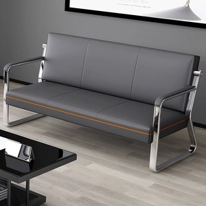 Muebles para <span class=keywords><strong>Sala</strong></span> <span class=keywords><strong>de</strong></span> <span class=keywords><strong>Espera</strong></span>, Estructura Metálica Dorada, <span class=keywords><strong>Sillas</strong></span> Dobles <span class=keywords><strong>de</strong></span> Cuero para Hospital, Aeropuerto, <span class=keywords><strong>Sala</strong></span> <span class=keywords><strong>de</strong></span> <span class=keywords><strong>Espera</strong></span> Pública, Barbería - Product Image 2