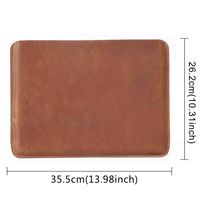 Carpeta de documentos A4 de cuero genuino y funda delgada para computadora portátil MacBook Soporte de 14 pulgadas Producto de archivo conveniente