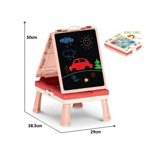 Pintor Talentoso, Juguete Educativo 2 en 1, Pizarra de Doble Cara para Niños, Soporte Plegable, Pizarra de Dibujo Artística con Juego - Product Image 5