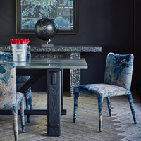 Ensemble de table à manger en verre transparent de style américain moderne, table rectangulaire en bois massif, meubles de salle à manger, salon, utilisation hôtelière