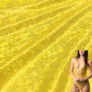 Cổ Rất Nhiều Sáng Bóng Ba Chiều Thủy Tinh Bị Sỡ Kim Loại Lá 4 Cách Căng Elastane Polyamide Spandex Vải Rave Mặc Quần Áo Bơi Vải - Product Image 1