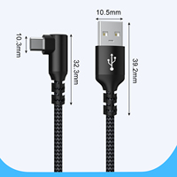 Cable USB-A a Tipo-C con Carga Rápida y Curva de 90 Grados para Teléfono Móvil, Novedad 2026