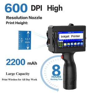 Mini máquina de impresión de inyección de tinta de mano portátil de código de lote para codificador de lote de secado rápido Fecha de caducidad de huevo Fecha de número TIJ - Product Image 4