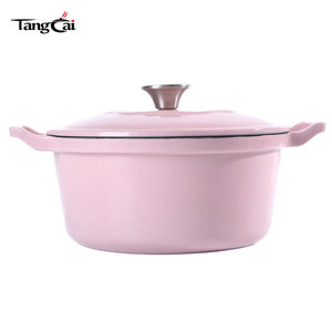 Olla <span class=keywords><strong>de</strong></span> Hierro Fundido Esmaltado Tipo Dutch Oven, Gran Capacidad <span class=keywords><strong>de</strong></span> 5QT, Certificación LFGB/CE/C65, Logotipo Personalizable, Apta para Gas e Inducción, Venta al Por Mayor - Product Image 4
