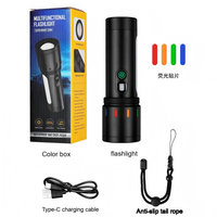 Lampe torche LED la plus puissante, rechargeable, en alliage d'aluminium, avec batterie AA et charge USB