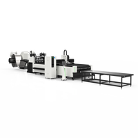 Machine de découpe laser à fibre G7 à alimentation par bobine 1,5KW-6KW, découpeuse laser CNC pour tôles métalliques avec système de déroulage et de nivellement