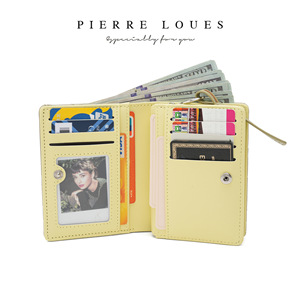 กระเป๋าสตางค์ผู้หญิง Pierre Loues ลายเพชรดำ หนัง PU ขนาด 5 นิ้ว ใช้ได้ทุกวัน พร้อมคุณสมบัติป้องกันการโจรกรรม - Product Image 4