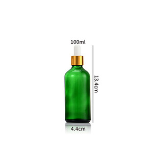 Green Glass <b>Dropper</b> <b>Bottles</b> 5-100ml Recyclable For Essential Oil Storage - Product Image 3