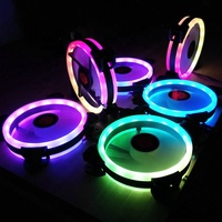 Coolmoon Kipas Pendingin Komputer PC 120Mm Kipas Angin RGB dengan Pengendali Jarak Jauh RF Kecepatan Kipas Casing Led Harga Pabrik