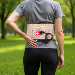 Ceinture de soutien lombaire à traction d'air, décompression du dos avec pompe manuelle pour soulager les douleurs lombaires, taille adulte - Product Image 2