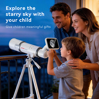 Télescope astronomique automatique HD en métal haute puissance pour enfants, pour l'observation des étoiles et de la lune, la lecture du ciel lointain et l'observation céleste