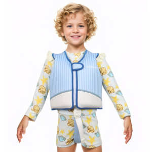 Chaleco Salvavidas de Neopreno de Alta Flotabilidad para Bebés, Diseño de Dibujos Animados, <span class=keywords><strong>con</strong></span> Hombros <span class=keywords><strong>con</strong></span> Volantes, para Deportes Acuáticos Infantiles - Product Image 1