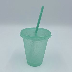 แก้วน้ำแบบมีไฟกระพริบสำหรับขายส่ง แก้วน้ำแบบฝ้าสำหรับโฆษณา สร้างสรรค์ เป็นมิตรกับสิ่งแวดล้อม พร้อมหลอด - Product Image 4