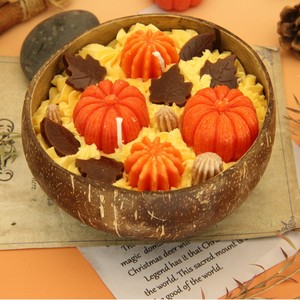 Velas Decorativas Artesanales de Cera de Soja con Aroma a Hoja de Arce Otoñal y Calabaza, Colección Novedosa para Halloween y Navidad - Product Image 6