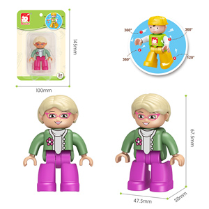 Ensemble de jouets de construction éducatifs en briques miniatures 3D pour enfants, en plastique ABS, version Q, poupées de dessin animé, modèle d'<span class=keywords><strong>action</strong></span> pour enfants - Product Image 2