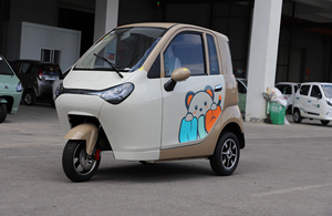 Трехколесный закрытый электрический пассажирский грузовой трицикл-такси (электромобиль) для взрослых - Product Image 3