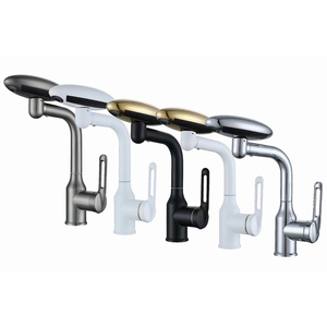 Grifo Mezclador de Lavabo en <span class=keywords><strong>Cascada</strong></span> de Acero Inoxidable 304, Rotación de 360 Grados, Grifo de Lavabo con Resorte, Grifo de Agua de Dos Vías para Baño - Product Image 2