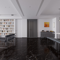 Carrelage en porcelaine effet marbre noir Sheng Luolan 600x1200mm, moderne, facile à nettoyer, imperméable, pour sol, mur, salle de bain, villa, salon