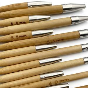 Juego de 10 Pares de Agujas Circulares Intercambiables de Bambú Profesionales, Desmontables, Duraderas y Suaves <span class=keywords><strong>para</strong></span> Tejer Suéteres - Product Image 2