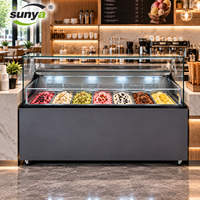 Vitrine Réfrigérée Commerciale pour Gelato et Crème Glacée avec Éclairage LED – Vente en Gros Usine