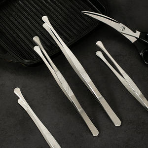 304 Paslanmaz Çelik Barbekü Yiyecek Maşası Kaymaz Yüksek Sıcaklık Dayanımı 25cm/30cm Uzunluk Biftek Pişirme Izgara Buz Maşası - Product Image 5