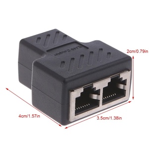 Adaptador divisor RJ45 de 1 a 2 vías, acoplador divisor Ethernet, enchufe para Play, convertidor extensor Ethernet para ordenador portátil, fácil instalación - Product Image 2