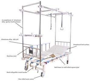 Hebei Jiede Medical <span class=keywords><strong>Equipment</strong></span> Venda quente Cama hospitalar Aço inoxidável três funções ortopedia cama médica - Product Image 2