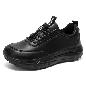 Baskets décontractées en cuir pour hommes et femmes, grandes tailles US 13 EUR 47, à lacets rapides, confortables, semelle épaisse, pour la marche, l'extérieur, la ville et le travail - Product Image 1