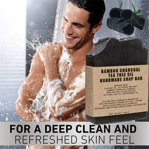 <span class=keywords><strong>Savon</strong></span> Corporel Éclaircissant au <span class=keywords><strong>Charbon</strong></span> de Bambou Activé et Huile de Tea Tree, <span class=keywords><strong>Savon</strong></span> Visage Bio à la Noix de Coco, <span class=keywords><strong>Savon</strong></span> Noir Marocain Anti-Bactérien Contre le Mélasma - Product Image 5