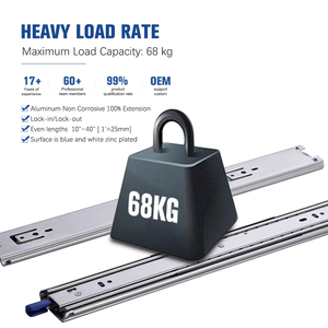 Hiệu suất cao có thể khóa undermount ngăn kéo Slide 68kg Tải công suất 3 lần + Đầy đủ ngoài trời phòng ngủ căn hộ phòng tắm bên ngoài - Product Image 4