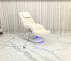 Table de massage électrique à 3 moteurs pour salon, table de soin du visage, table pour extensions de cils, table de beauté cosmétique avec commande au pied - Product Image 2