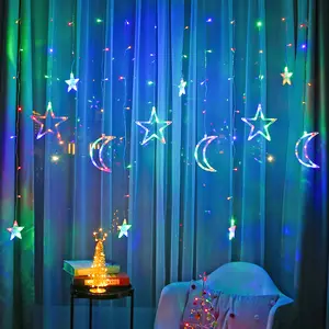 Ramadan Fariy Lichten Led Gordijn Star Moon String Licht Voor Kamer Festival Kerst Decoratie String Lights