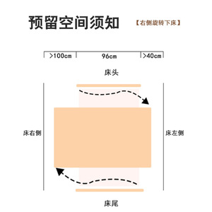 Cama de enfermería eléctrica Wan Renkangyun 6, totalmente eléctrica, giratoria 90 grados, para uso doméstico en ancianos - Product Image 3