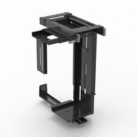 Support d'ordinateur en acier sous le bureau, support de processeur durable noir avec prix compétitif