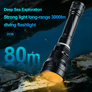 Lampe de plongée haute capacité WOSEN, production en gros, 3 perles P70, étanche 80M, pour plongée en grotte, opération sous-marine, torche de plongée - Product Image 2