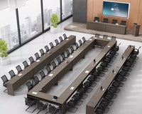 Mesa de Conferencia, Escritorio de Estudio, Tamaño y Color Personalizados, Venta Directa de Fábrica, Mesa de Reuniones Moderna para Oficina o Escuela
